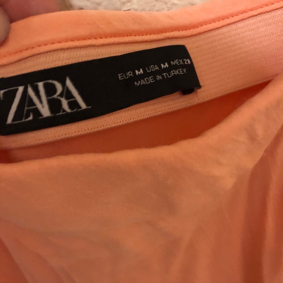 Zara Peach Satin Skirt - Picture 4 of 5